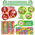 Dinosaur Party Favors For Kids - 24 Pack 72 Kinds Of Animals Building Block Toy Goodie Bags Fillers Classroom Prizes Stuffers Gifts Building Set, Christmas Birthday Gift For Boys Girls Ages 6-12