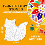 8 Pcs Rainbow Stepping Stone Painting Kit for Kids Ages 4-12