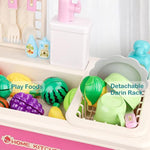 Kitchen Toy Sink Toys With Cutting Food,Electric Dishwasher Playing Toy With Running Water, Role Playing Game Pretend Food,44 Pcs Kitchen Accessories Set For 3 4 5 Years Old Girls Boys