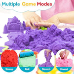 3-Color Play Sand for Kids, 2.88lbs Sensory Sand for Shaping and Sculpting