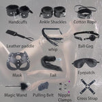Bdsm Set Sex Bondage Restraint - With Adjustable Handcuffs And Anal Plug Toys Bondage Set Adult Game Sex Toys For Men And Women Couples. (11)