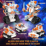 5In1 Stem Robot Building Toys For Kids, Remote & App Controlled Robot Car Tank Stem Building Kit For Kids Science Learning, 689 Pcs Diy Building Blocks Set Gifts For Age 6 7 8 9 10 11 12+ Boys & Girls