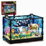 Fish Tank Aquarium Building Sets Holiday Toy, Ocean Theme Construction Toys, Educational Stem Creative Gift For Kids Ages 8-12 Boys And Girls, Ideal Gift For Christmas And New Year?889Pcs