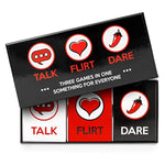 Fun And Romantic Game For Couples - Talk Flirt Dare - Date Night Box - Conversation And Action Cards For Couples To Strengthen Relationships - Exciting Levels For Connection & Intimacy