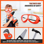 Kids Tool Set – Zealous 48 Pcs Toddler Tool Set With Tool Box & Electronic Toy Drill, Pretend Play Kids Toys, Toy Construction Tools For Kids Ages 3,4,5,6,7,8 Years Old (A-Orange)