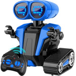 Robot Toys For Boys Girls With Auto-Demonstration Robots For Kids Remote Control Kids Robot Rechargeable With Led Eyes Smart Robot Age 3 Years And Up - Blue