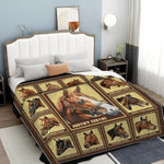 Racing Horses Throw Blanket Horse Gifts For Girls Boys Women Men Kids Adults Soft Flannel Fleece Blanket For Couch Sofa ?Bed Home Decor 40"X50"