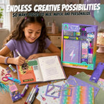 DIY Journal Kit for Girls Ages 8-12 with 50+ Accessories & Hardcover Journal