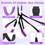 Sex Swing Bdsm Sex Toys For Couples - Enhanced Ceiling & Door Sex Swings With Widened Neck Lumbar Hip Pads, Bondage Restraints Adult Toys With Adjustable Sex Straps, Holds Up To 300 Lbs