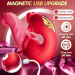 2-In-1 Tongue Vibrator Adult Sex Toys For Women, Swing Vibrators Dildo Vaginal Sex Toys With 10 Licking Clitoral & 10 Vibration Modes, G-Spot Clit Stimulator Pleasure For Female Couples Games