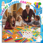48 Set Prayer Box Craft Kits for Sunday School Kids with Wooden Sticks