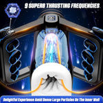 Sex Toys For Men Automatic Male Masturbator Penis Pump, 9 Scrotal Vibrations, Wing Handle Design, 9 Thrusting, Lcd Display, Male Sex Toy Pocket Pussy Sex Machine Adult Sex Toys & Games, Black