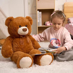 Big Teddy Bear Large Teddy Bear Stuffed Animal Birthday Valentines Day Plush For Kids And Girlfriend 36 Inch Brown