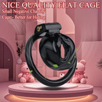 Male Chastity Cage, Miniature Chastity Device With 4 Sizes Rings,Abs Resin Is Lightweight And Easy To Clean,Sissy Chastity Cage For Gay Sissy Men(Black)