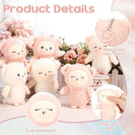 12 Pcs Mini Lamb Plush Keychain Bulk 4.7 Inch Christmas Sheep Stuffed Animal Soft Adorable Lambs Christmas Party Favor Gifts For Kids Boys Girls Birthday Baby Shower Basket Stuffers