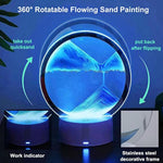 3D Moving Sand Art Lamp with Remote, 360° Rotating RGB Quicksand Night Light