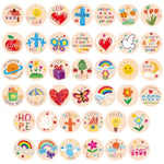 600 Pcs Christian Jesus Stickers, 1 Inch Round Faith Labels for Kids & Crafts