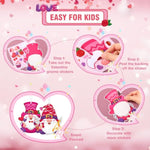48 Pcs Valentine's Day Heart Craft Kits, DIY Hanging Ornaments for Kids