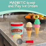Popular PLAYTHINGS Magnetic Scoop and Play Ice Cream Toy Set, 8 Pieces