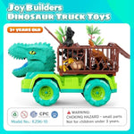 18 In 1 Dinosaur Toys For Kids 3-5, Dinosaur Truck Toys For Kids With 2 Pull Back Cars, 8 Dino Figures, Birthday Party Favors&Christmas Presents For Boys And Girls