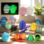3D Printed Dragon Eggs, 12Pcs Mini Crystal Dragon Toys For Ages 8-13 Year Old, Articulated Crystal Fidget Toy Gifts For Kids,Child, Boys And Girls