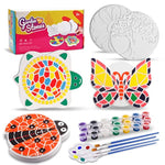 5 Pack Paint Your Own Stepping Stone Kit, Ceramic Painting Craft for Kids