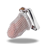 Male Chastity Cage, Metal Chastity Device, Mesh Design - More Closely Fitting To The Body, Suitable For Long-Term Wearing, Suitable For Those Who Practice Abstinence Or Have Bdsm Interests.?45Mm Ring?