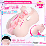Male Masturbator 5 Sucking & 3 Vibrating Pocket Stroker for Men 3.74LB