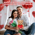 Valentines Teddy Bear Stuffed Animal,Cute Teddy Bear Plush With Red Heart,Soft Hugging Valentines Day Plush Toy Gifts For Girlfriend Boyfriend Women Men