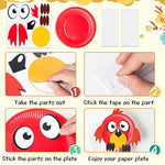 12 Pack Animal Paper Plate Craft Kit for Toddlers Ages 2-5, Preschool Activity