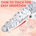 Huge Realistic Dildo, 11.8" Xxl Clear G Spot Dildo For Women,Small Glans Big Thick Dildo With Special Curve Design,Strong Suction Cup Lifelike Dildo For Hands-Free Play