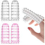 Adult Finger Vibrator Accessories,Silicone Finger Sleeve Vagina Clitoral Nipple G-Spot Stimulator For Women, Men & Couples With Sensational Pellet Design