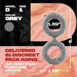 Model D Double Cock Ring, Perfectly Merged Soft Yet Sturdy Adult Toy, Realistic Proprietary Liquid Silicone Realistic Dual Penis Ring Lasting Stronger Men Sex Toy