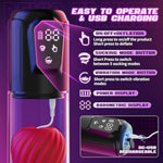 Sex Toys For Men Penis Pump - Automatic Sucking Male Masturbator With Electric Suction Enlargement- 5 Vibration & Suction Pocket Pussy Male Stroker With Rose Sex Toy Inner Sleeve, Penis Extender