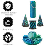 3D Printed Fidget Toys Set, 5 Pack 3D Printed Impossible Cone, Spiral Cone Passthrough Sculpture 3D Printed Fidget Toys For Stress Relief, Kids Adults Christmas Stocking Stuffers
