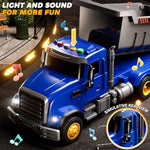 Toddler Trucks Toys For Boys 3-5 Years Old, Dump Truck With Lights And Sound, Kids Construction Playset, Garbage Car Toys Vehicle Playset For Kids Aged 3 4 5 6 7 8