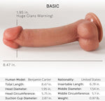 Popping! 8-Inch Big Head Dildo with Thick Huge Glans, Large Rounded Flared and Oversized Glans. Made with Silicone, with Strong Suction Cup, Lossless No.57