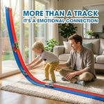 15 Ft Flexible Race Track For Kids With 2 Toy Cars, Safe Us-Certified Pvc Car Track Withstands Repeated Bending, Compatible With 1/64 Scale Model Cars And Powerful Suction Cups For Indoor And Outdoor