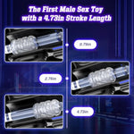 Sex Toys For Men Male Masturbator-Automatic Electric Male Sex Toys With 12Times/S Thrusting, Men Sex Toys Adult Toys With Phone Holder And 2 Soft Silicone Pocket Pussy Hand Free Penis Training Stroker