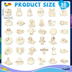 36 Outer Space Wooden Magnet Painting Craft Kit DIY Kids Astronaut Arts Crafts Painting Kit for Kids
