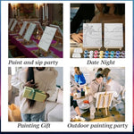 2 Pack Sip And Paint Kit For Adults Couples Painting Kit Pre Drawn Canvas To Paint Valentine'S Day At Home Date Night Party Favor Supplies Couples Activity Hawaii Beach 8X10 Canvas Painting Kit