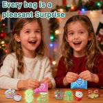 100 Pcs Mini Christmas Resin Figurines Blind Bags: Mystery Glow In The Dark Toy Pack With Tiny Holiday Charms For Kids Crafts, Dollhouse Christmas Decorations, Stocking Stuffers & Party Favors