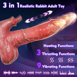 Sex Toy Thrusting Dildo Vibrator - 8.6 Inch Realistic Rabbit Adult Toys With 3 Thrusting & 9 Vibrating Modes For G Spot Clitoral Anal Stimulation, Silicone Suction Cup Penis Vibrators For Women