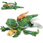 Lizard Stuffed Animal With 4 Babies Inside, 26In Stuffed Lizard Plush With Zippered Belly, Bearded Dragon Stuffed Animal Mommy Babies Set For Kids Boys Girls On Christmas, Birthday