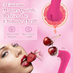 Sex Toys For Women, Dildo Vibrator Adult Toys, Sexual Pleasure Tools For Women Female Tongue Vibrator, Women'S Sextoy Triple Action Woman Nipple Clitoris Stimulator With 10 Licking & Vibrating Modes