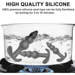 Anal Butt Plug Set For Comfortable Long-Term Wear 3Pcs Silicone Anal Sex Toys With Flared Base Anal Butt Trainer Kit Prostate Massage For Men And Women (Black)