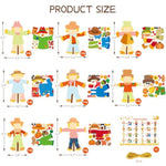 32 Sets Fall Scarecrow Craft Kits for Kids, DIY Thanksgiving Classroom Activity