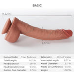 11 Inch Long Dildo, Skin-Like Big Dildo With Strong Suction Cup. No.54 Sex Toy.