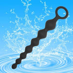 Silicone Anal Chain Link With O Pull Ring, Anal Butt Plug,Silicone Flexible Anal Chain Butt Plug With 7 Gradual Balls And Pull Loop Prostate Massager G-Spot Stimulator Sex Toy For Men Women