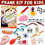 Prank Kit For Kids - 18 Gags & Practical Joke Toys - Prank Stuff For April Fools - Ultimate Practical Jokes - Gag Gifts For Kids - Big Funny Toys Pack Set Box